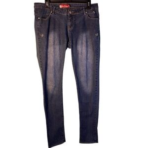Apple Bottoms Blue Skinny Jeans with Embroidered‎ Pockets Size 11/12